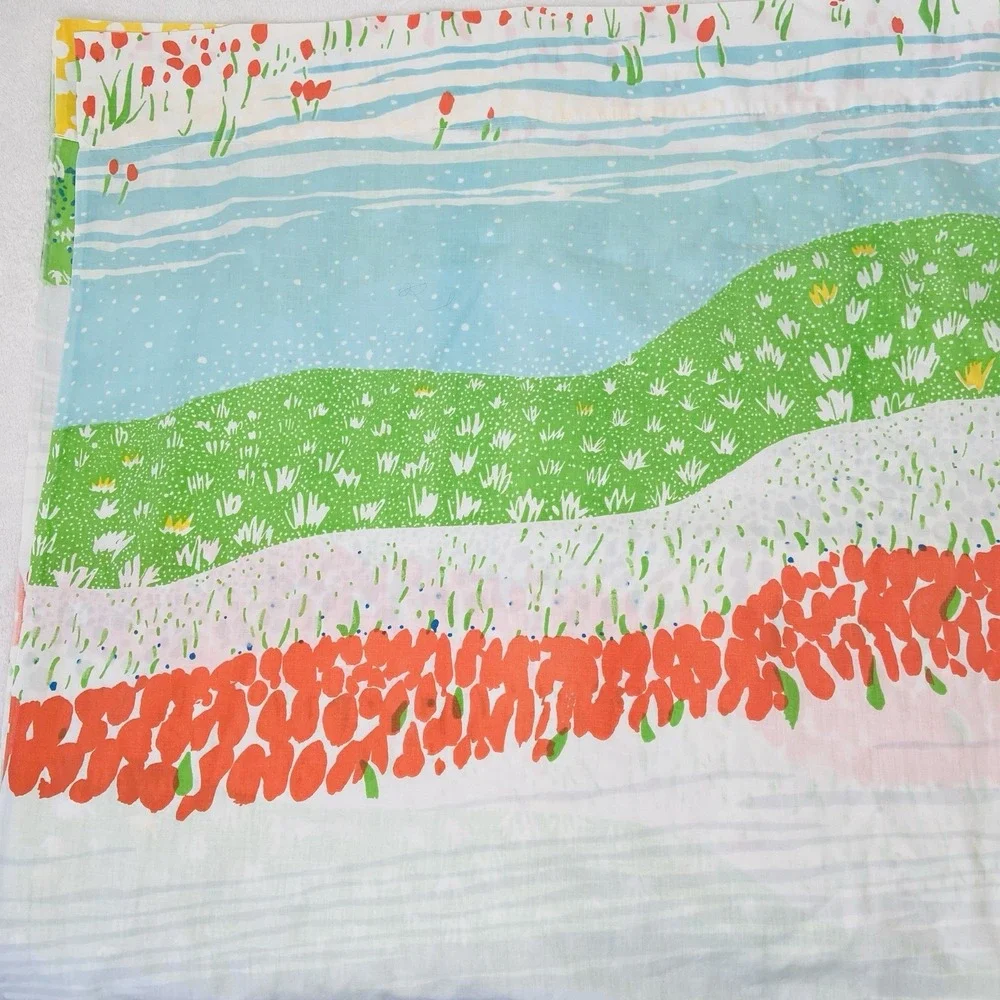 Martex Spring Valley Vintage Inger McCabe Elliot Full Queen Flat Sheet